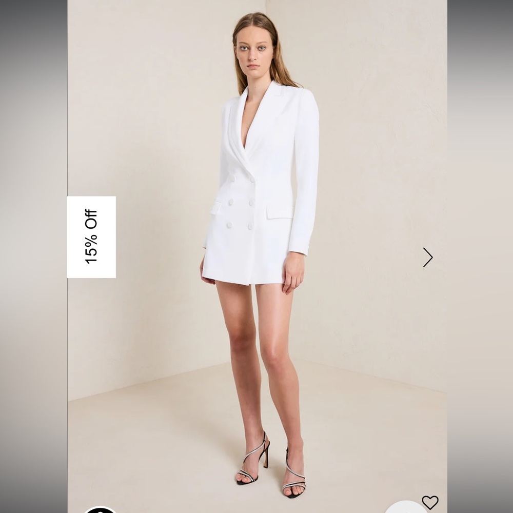 A.L.C. Edie Dress - worn once white blazer dress